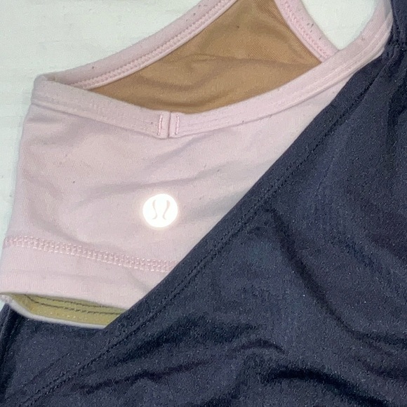 lululemon size 6 women’s  grey and Pink racer back Tank Top - some pilling - Picture 5 of 16